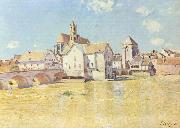 Alfred Sisley Brucke von Moret in der Morgensonne oil